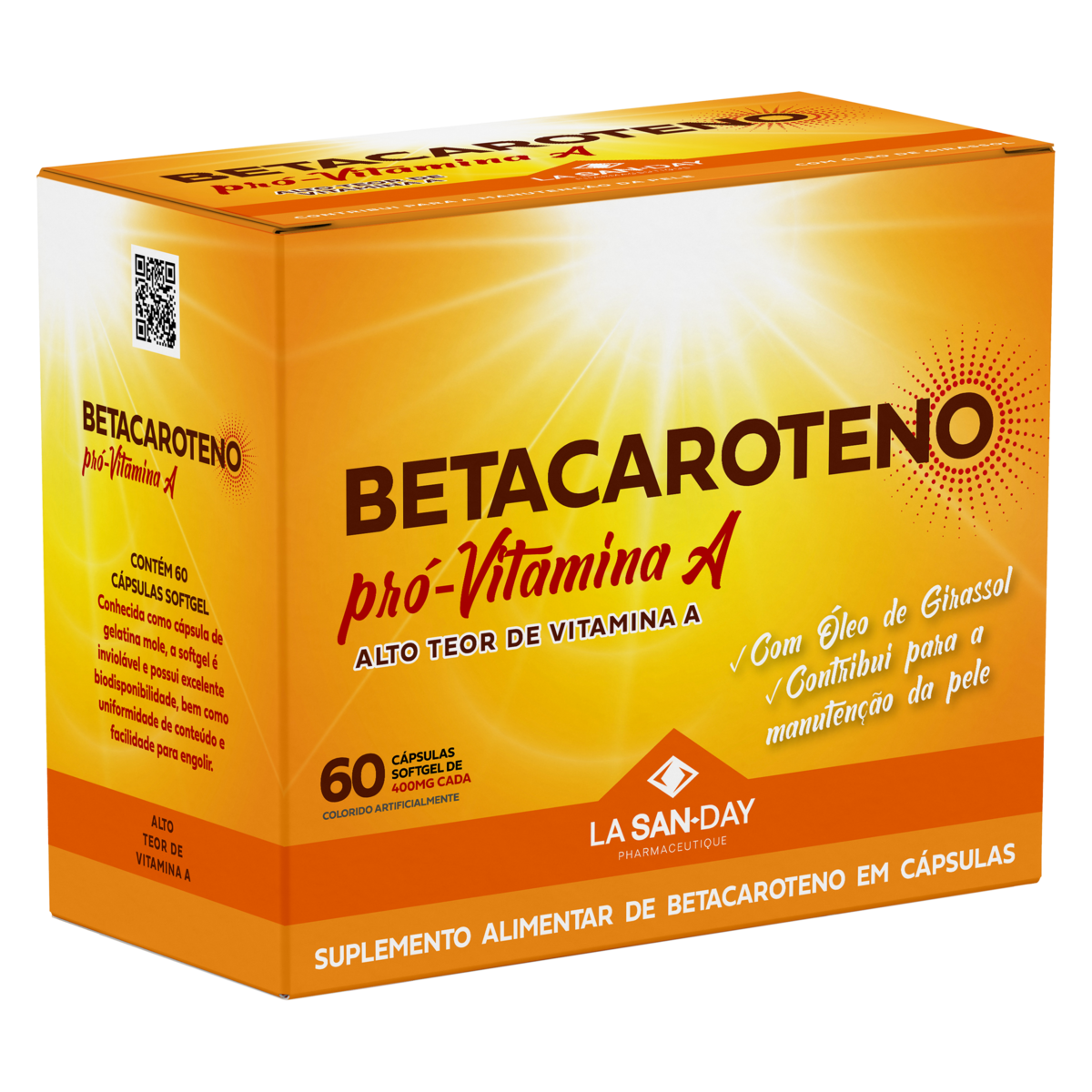 Betacaroteno Pró-Vitamina A (60 Cápsulas) - Betacaroteno Pró-Vitamina A ...